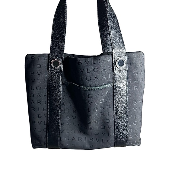 BVLGARI Black Logomania tote - leather straps - red interior - made in Italy - Picture 10 of 16